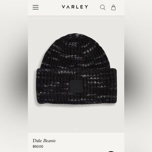 Varley Dale Black and Gray Knit Beanie